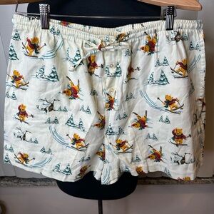 Disney Cream Winnie the Pooh Sleepwear 100% Cotton Shorts Size XL